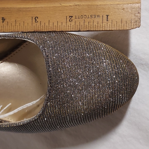 Gold silver shimmering metallic 4"  high heels platform shoes 👠 new! - Picture 15 of 16